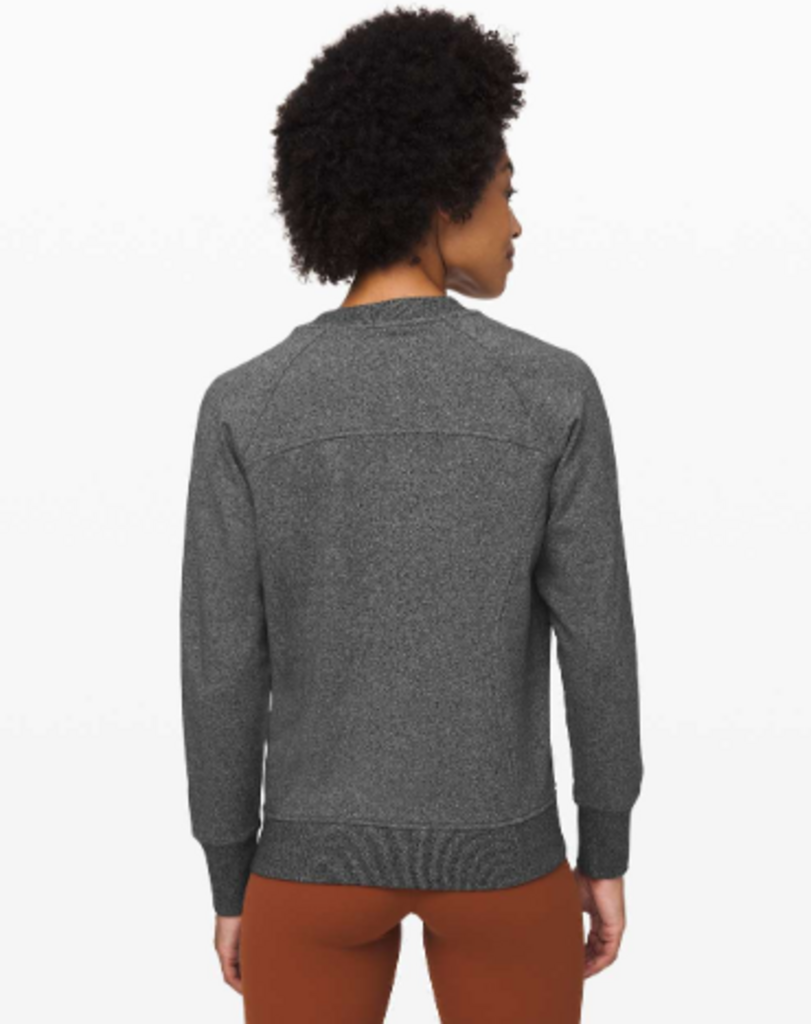 Lululemon Scuba Crew in Heathered Speckled Black - Size 6 (retails $98)