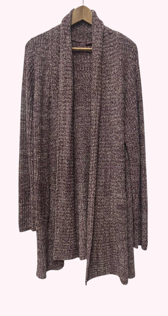 Barefoot Dreams Cozychic Lite Montecito Cardigan in Burgundy - Size 1X