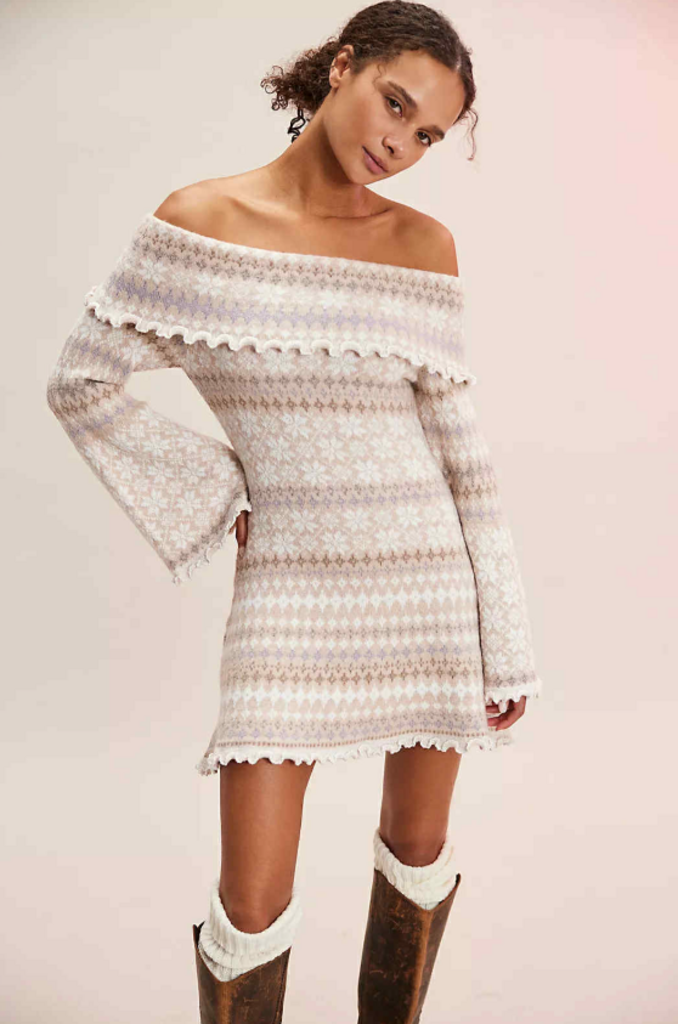 Free People NWT Fiona Fair Isle Mini - Size XS