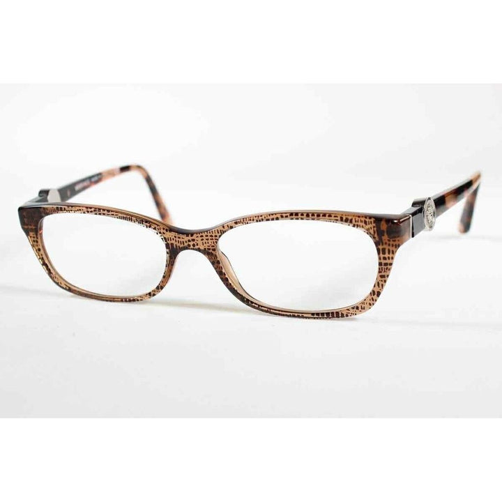 Versace Prescription Full Rim Plastic Glasses In Brown
