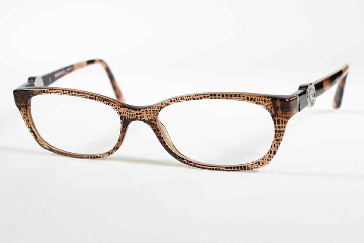 Versace Prescription Full Rim Plastic Glasses In Brown