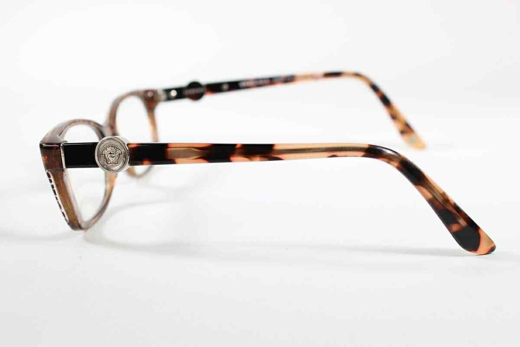 Versace Prescription Full Rim Plastic Glasses In Brown