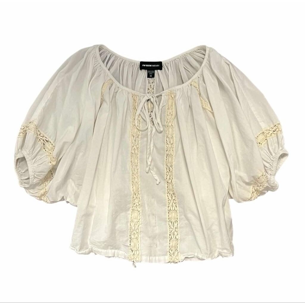 Fifteen Twenty Peasant Blouse Top - Size XS