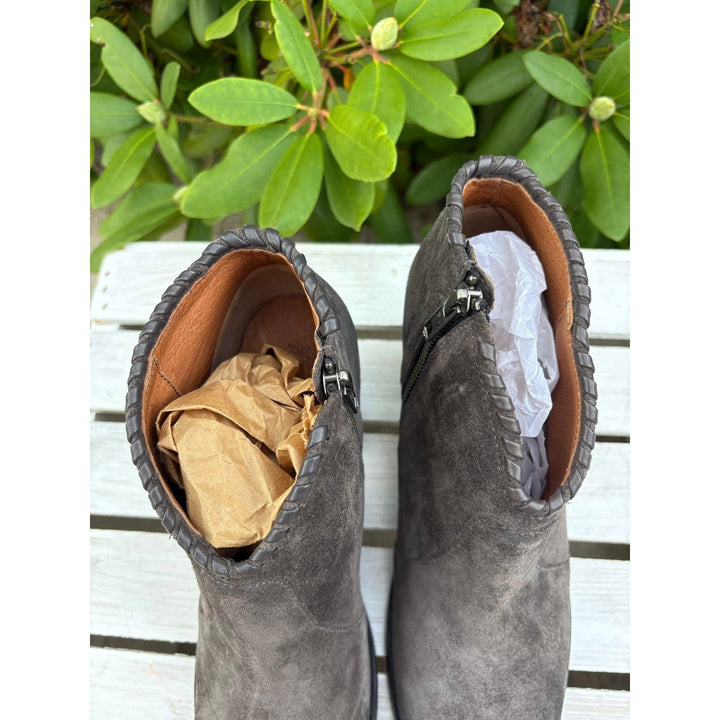 Frye Nora Whipstitch Suede Booties - Size 9