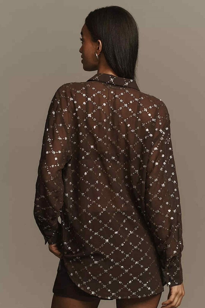 Scotch & Soda NWT Sequin Buttondown Top - Size XS