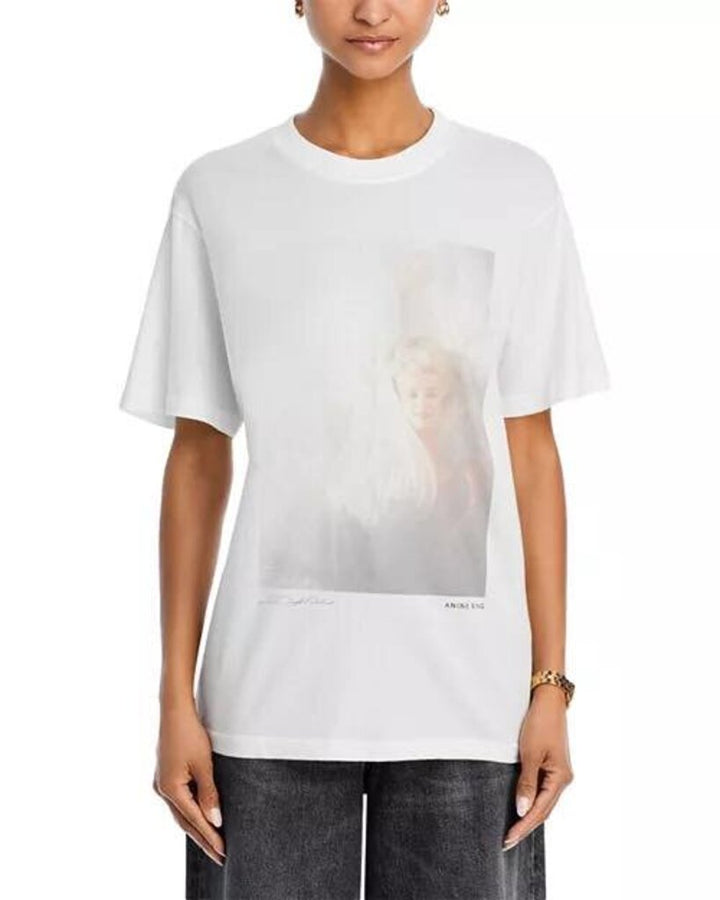 Anine Bing Lili Crewneck Marilyn Monroe Print Tee - Size Medium
