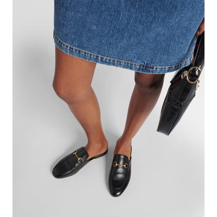 Gucci Princeton Horsebit Leather Mules in Nero - Size 42 (fits approx US size 8/8.5)