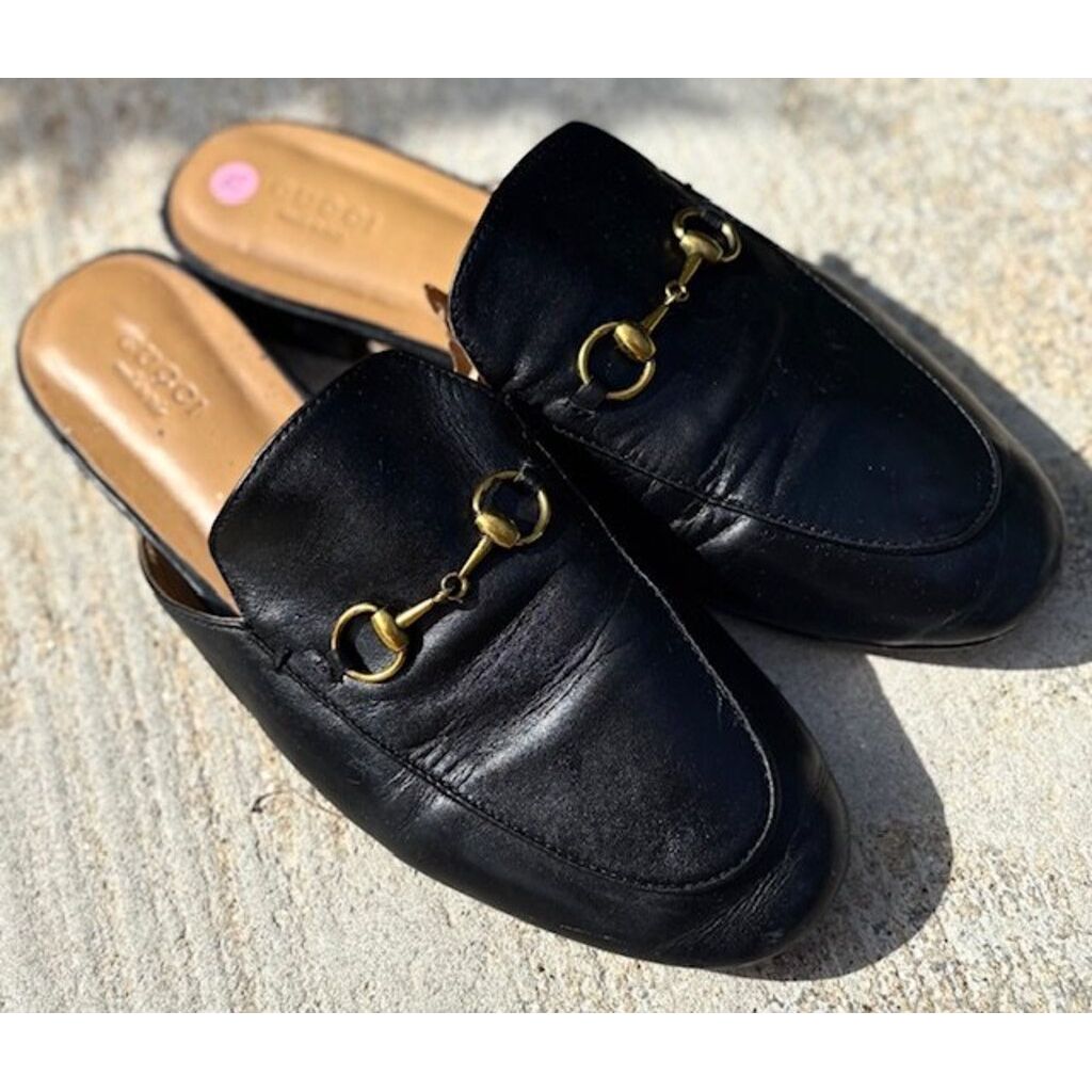 Gucci Princeton Horsebit Leather Mules in Nero - Size 42 (fits approx US size 8/8.5)