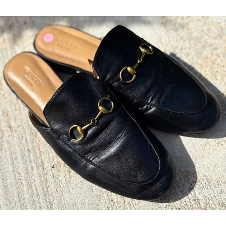 Gucci Princeton Horsebit Leather Mules in Nero - Size 42 (fits approx US size 8/8.5)