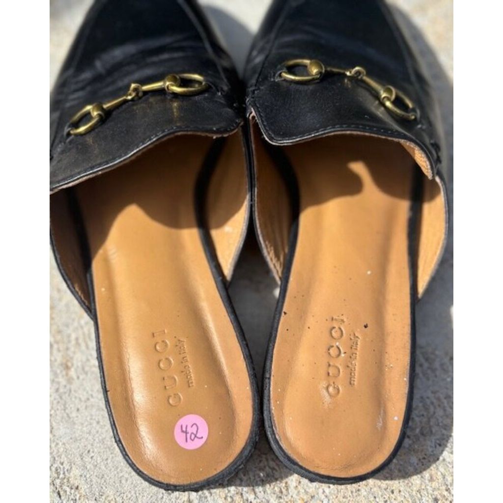 Gucci Princeton Horsebit Leather Mules in Nero - Size 42 (fits approx US size 8/8.5)