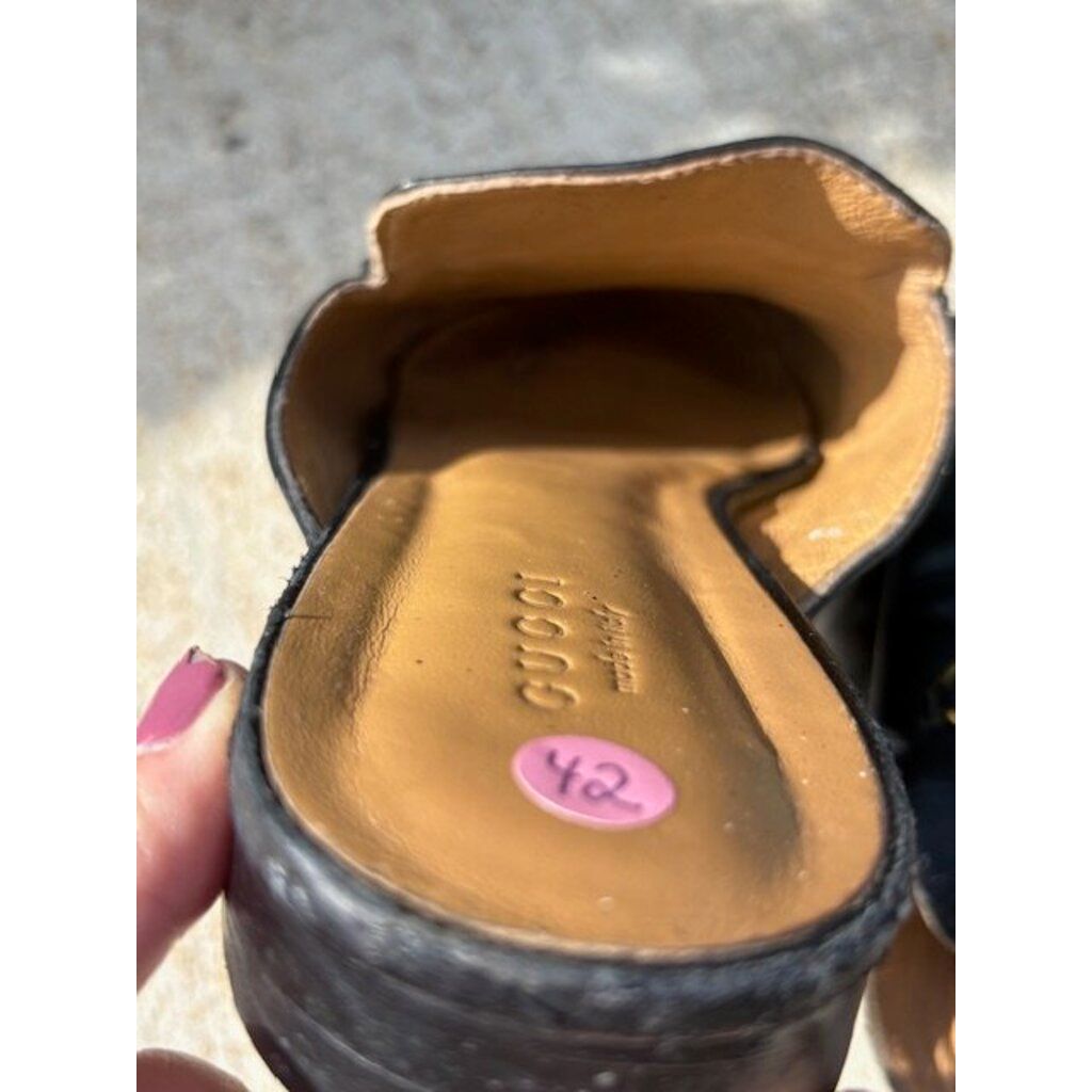 Gucci Princeton Horsebit Leather Mules in Nero - Size 42 (fits approx US size 8/8.5)