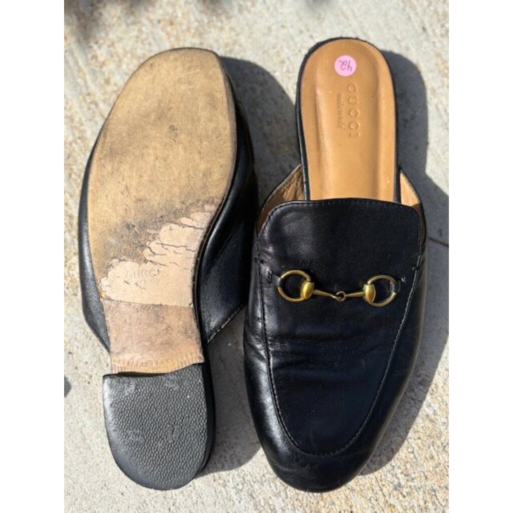 Gucci Princeton Horsebit Leather Mules in Nero - Size 42 (fits approx US size 8/8.5)