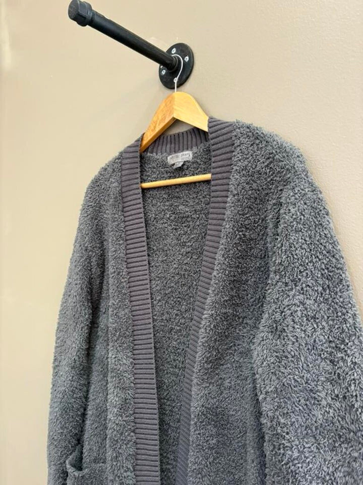 Barefoot Dreams Cozy Chic Ribbed Trim Cardigan - Size Medium
