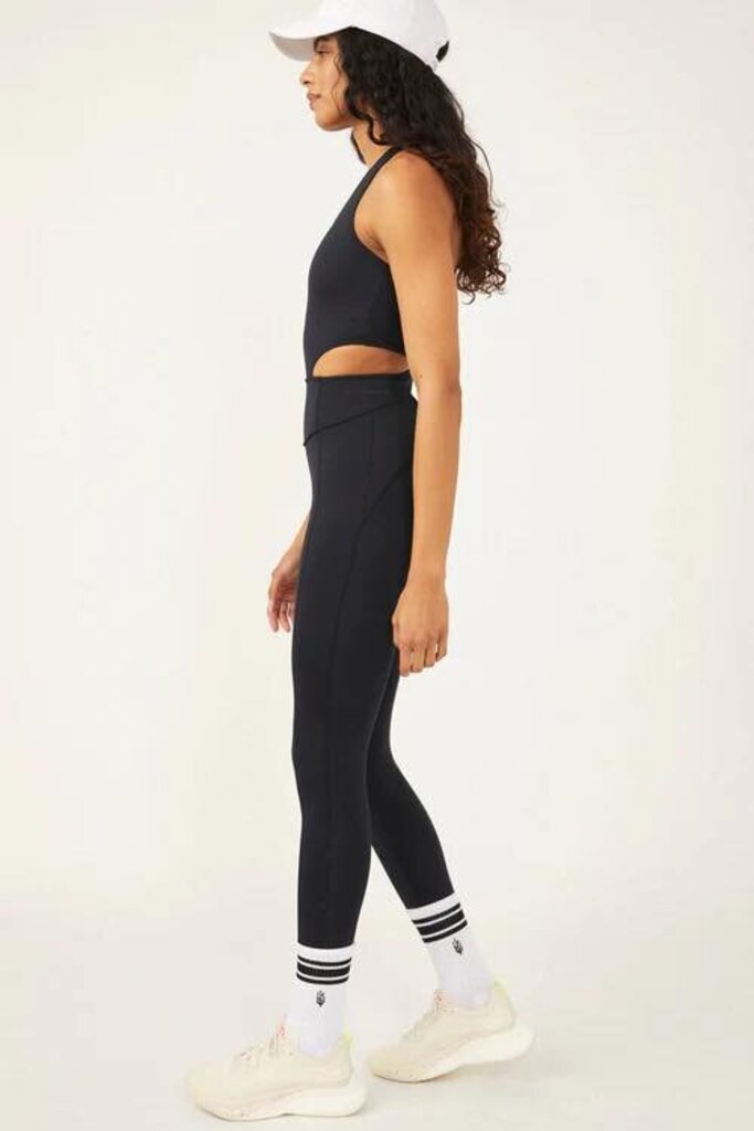 Free People Movement Back It Up Onesie in Black - Size Small