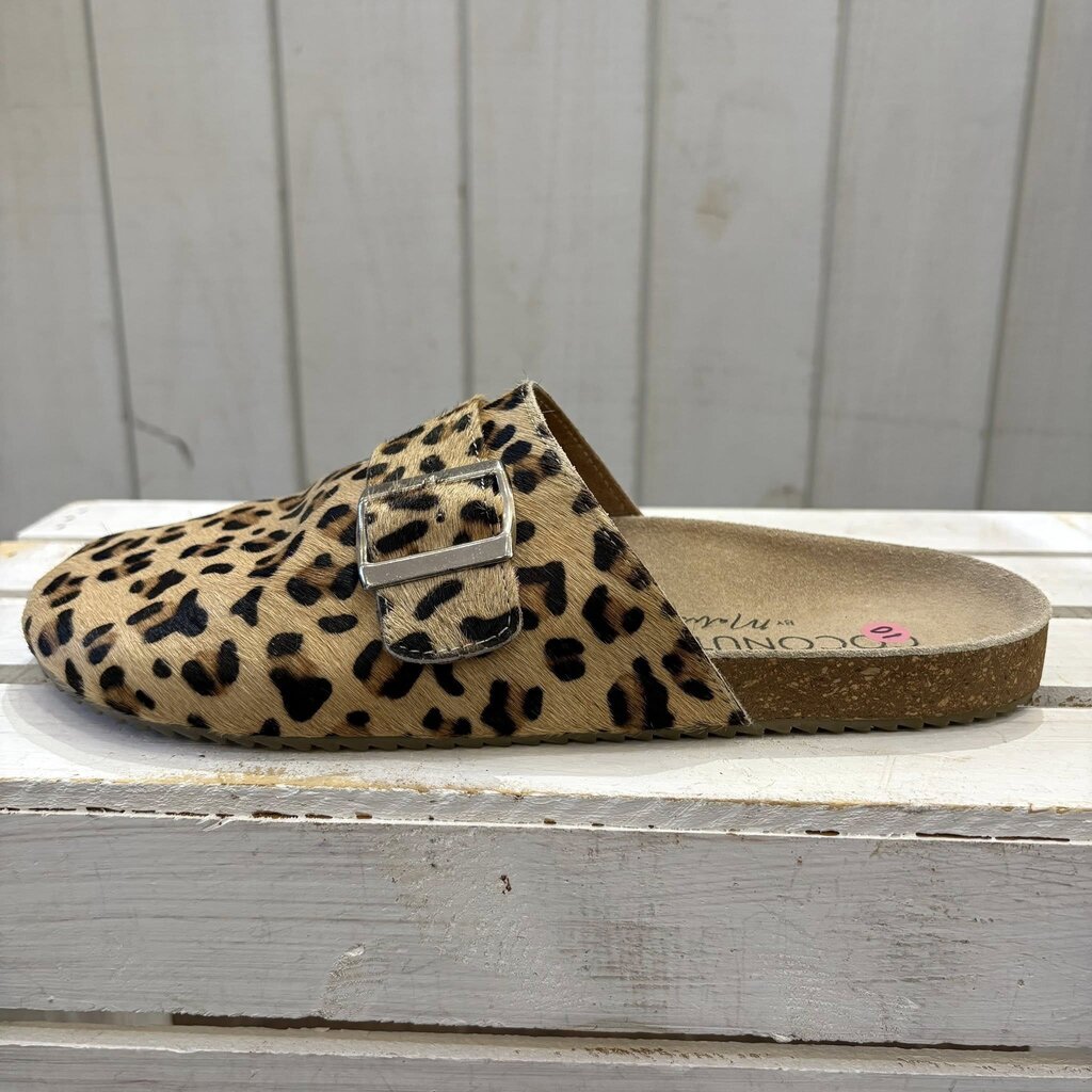 Coconuts By Matisse Zella Leopard Buckle Mules - Size 10