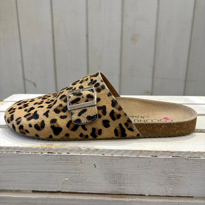 Coconuts By Matisse Zella Leopard Buckle Mules - Size 10