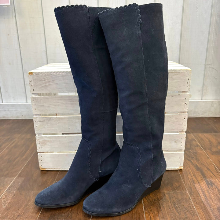 Jack Rogers Mia Suede Wedge Boots - Size