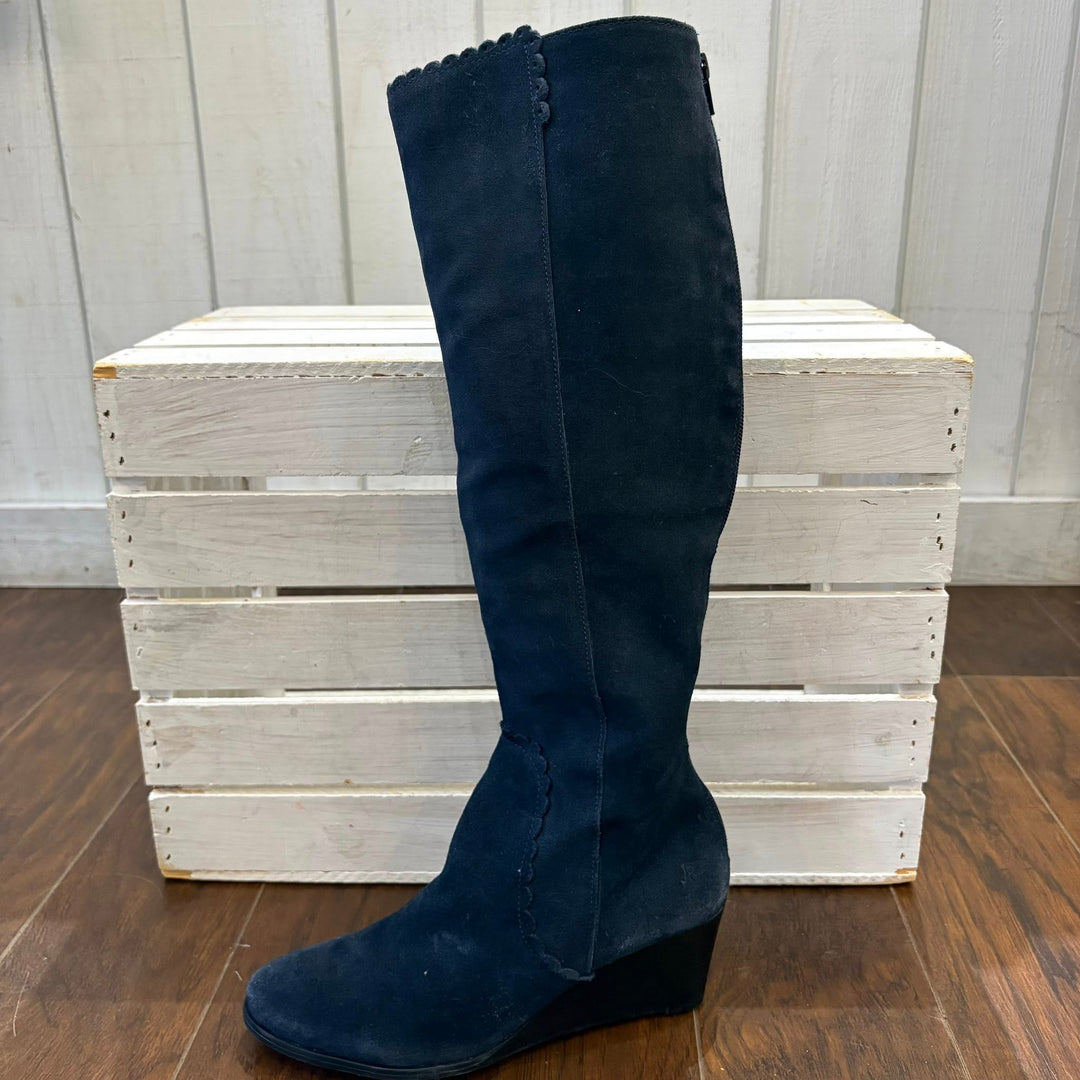 Jack Rogers Mia Suede Wedge Boots - Size