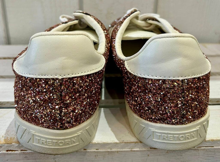 Tretorn Women's Sneakers Nylite Glitter in Rose Gold - Size 8.5
