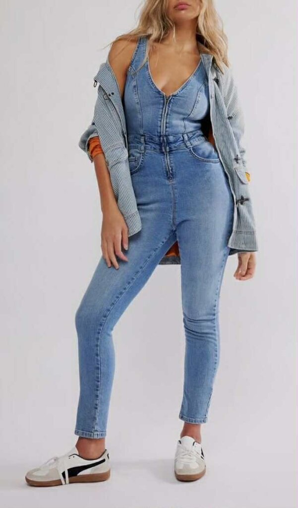 Free People CRVY Queen's Court Jumpsuit - Size Small