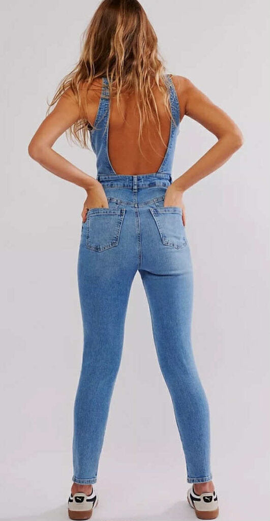 Free People CRVY Queen's Court Jumpsuit - Size Small