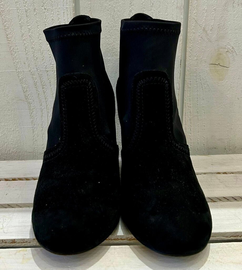 Tory Burch 'Brenda' Wedge Black Suede Bootie - Size 6