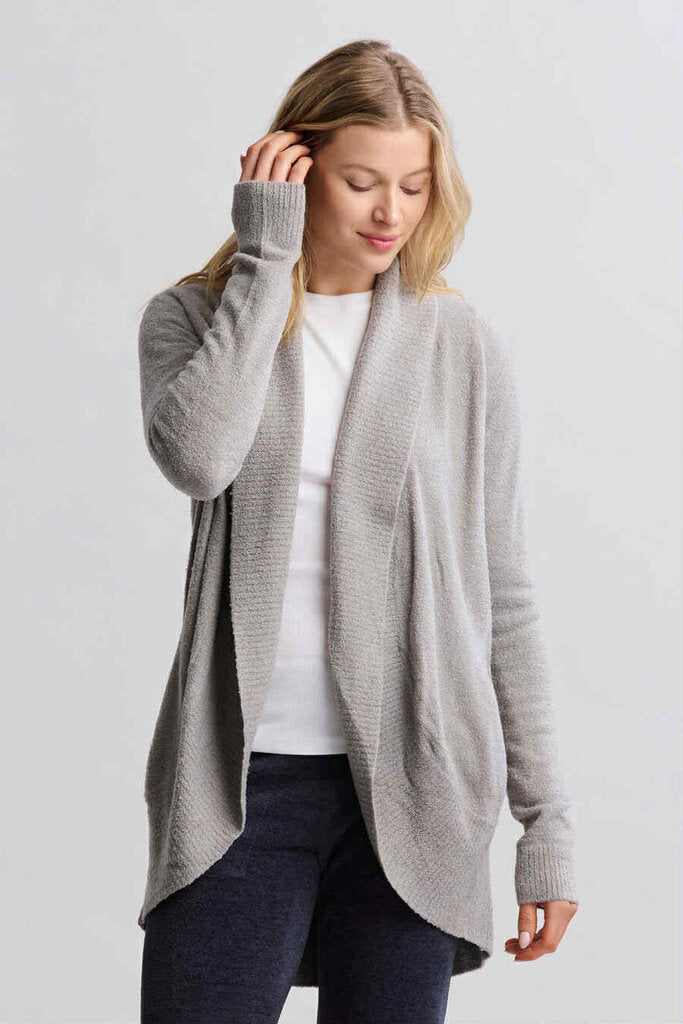 Barefoot Dreams CozyChic Lite Circle Cardigan in Dove Gray (Retails for $125) - Size XS