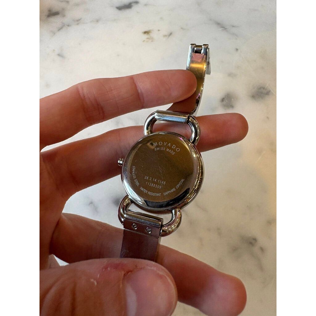 Movado Linio Diamond Accent Bangle Watch