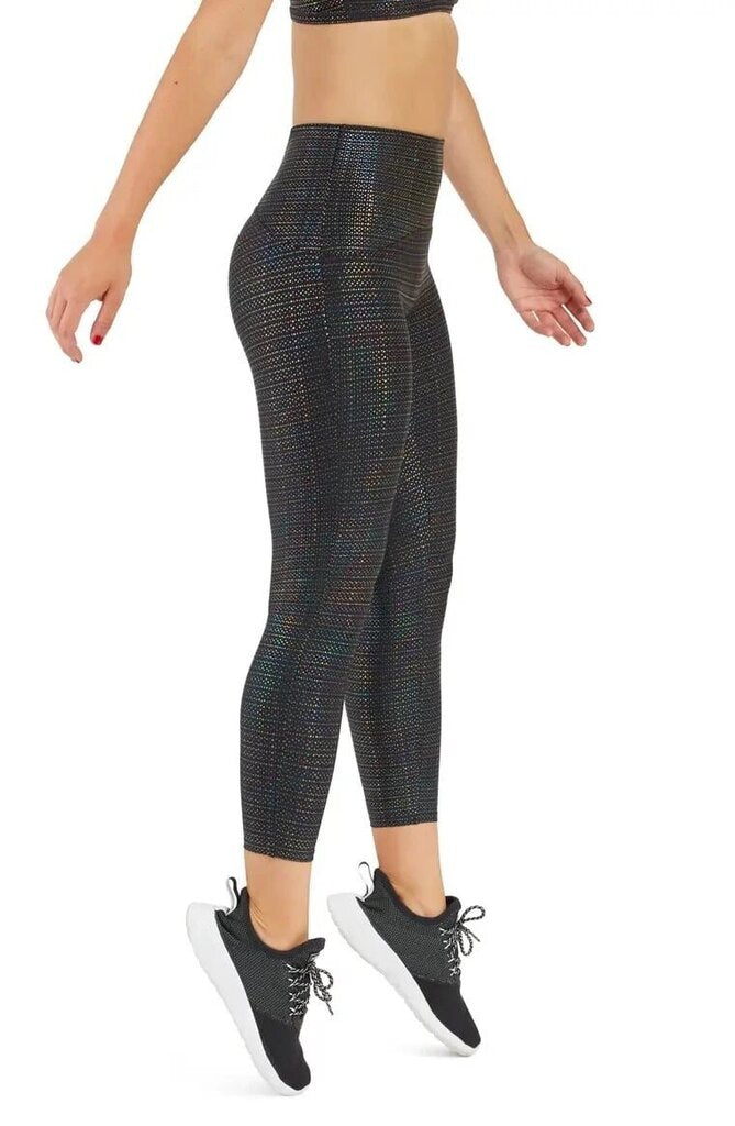 Spanx Metallic Mist Print Active 7/8 Leggings - Size XS