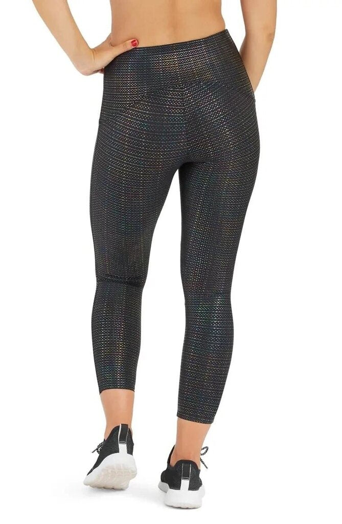 Spanx Metallic Mist Print Active 7/8 Leggings - Size XS
