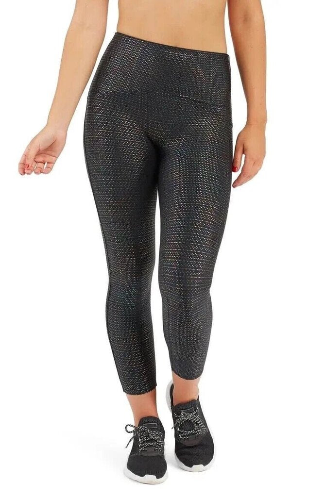Spanx Metallic Mist Print Active 7/8 Leggings - Size XS