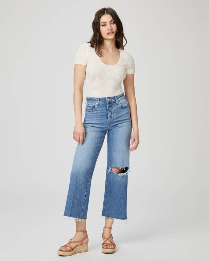 Paige Anessa Raw Hem Jeans in Lilah Destructed - Size 29