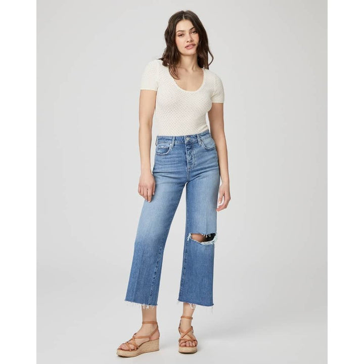 Paige Anessa Raw Hem Jeans in Lilah Destructed - Size 29