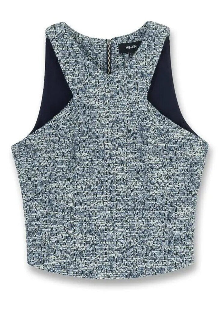 ME+EM Ponte Jacquard Cross Front Top - Size 10