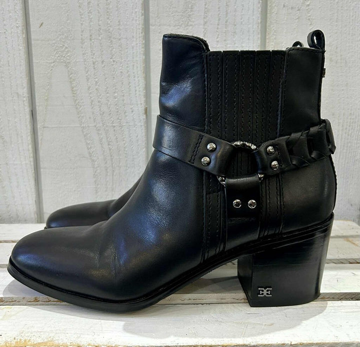 Sam Edelman Barrett Harness Bootie in Black - Size 7