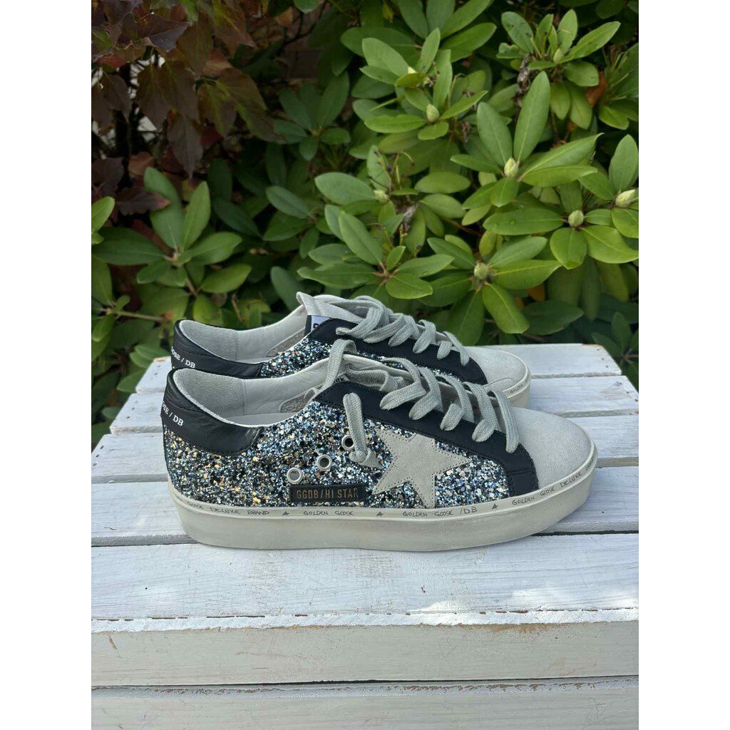 Golden Goose Deluxe Brand Hi Star Sequin Sneakers - Size 40