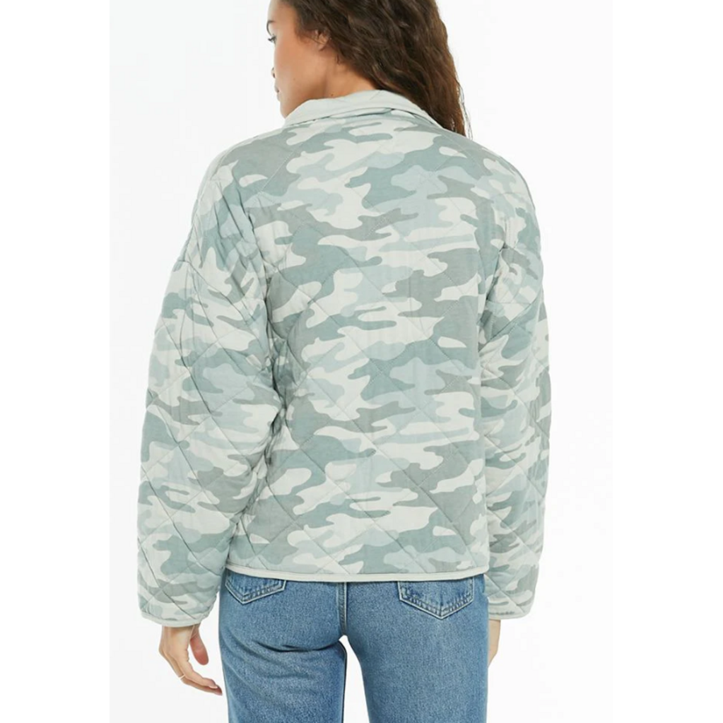 Z Supply Maya Camo Quilted Jacket - Size Medium