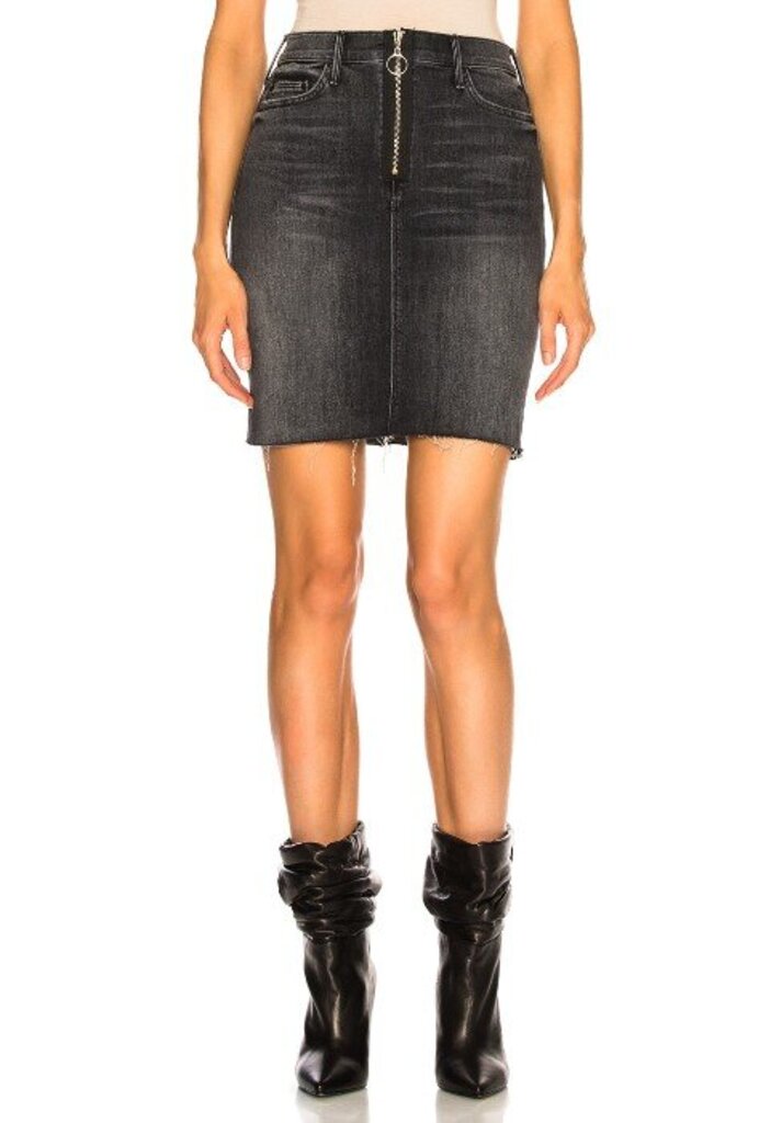 Mother The Swooner Exposed Zip Mini Skirt Fray in Leave The Light On - Size 27 (Retails $208)