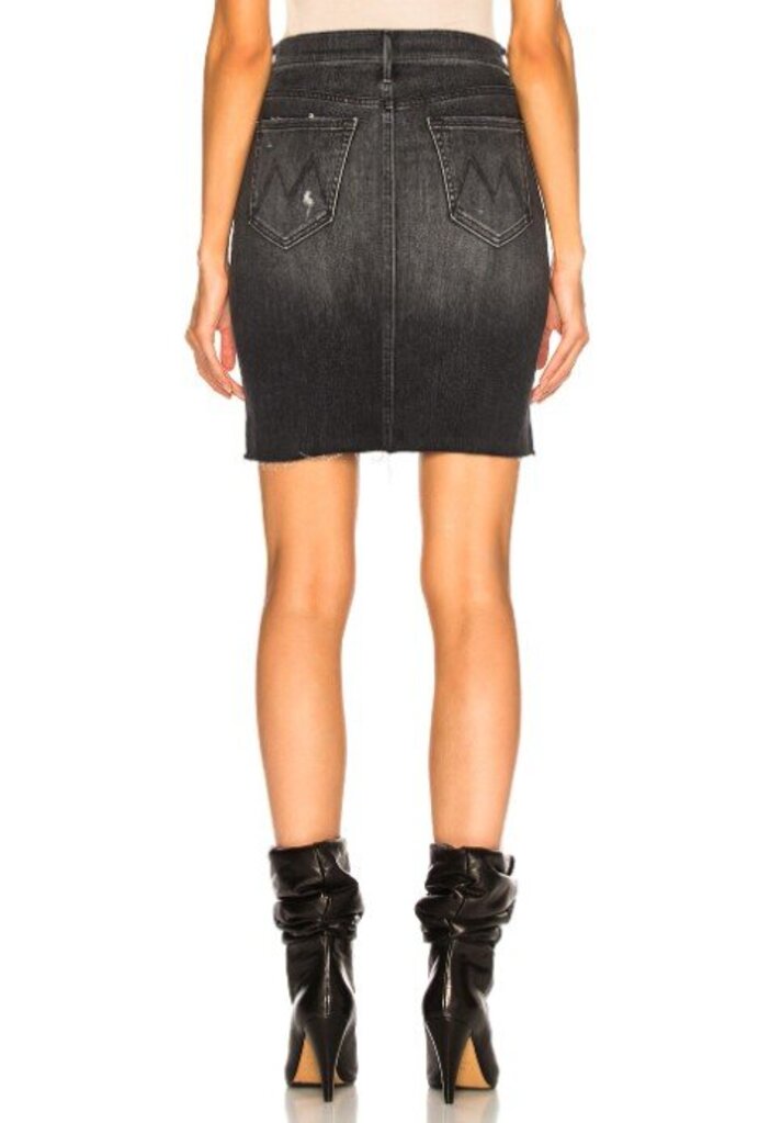 Mother The Swooner Exposed Zip Mini Skirt Fray in Leave The Light On - Size 27 (Retails $208)