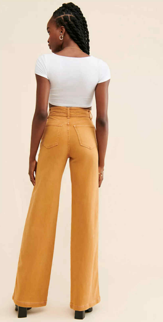 Joe's Jeans NWT The Allana Wide-Leg Jeans in Almond - Size 27 (Retails $248)