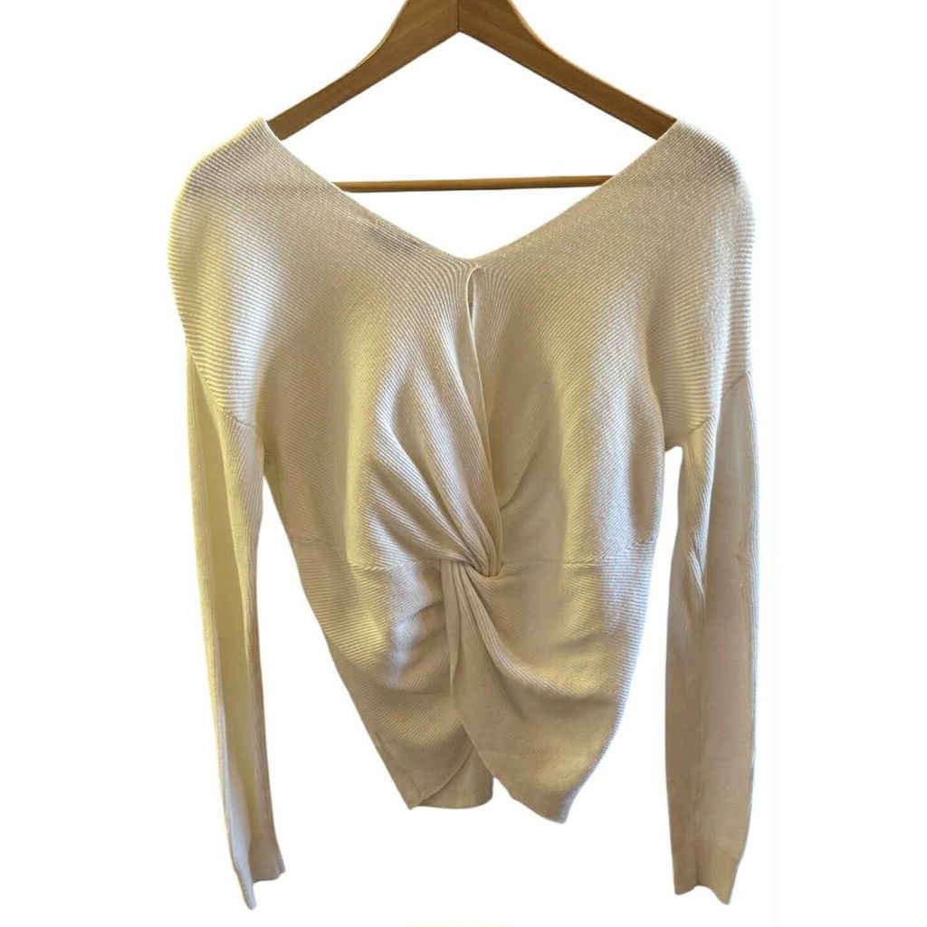 Splendid Knit Long Sleeve Sweater In White - Size XS