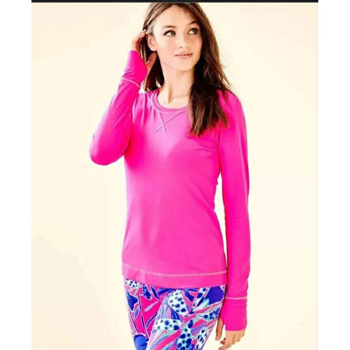 Lily Pulitzer Luxletic Renay Sunguard In Pink - Size Small