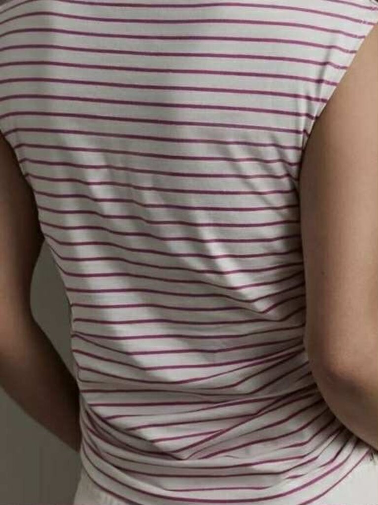 Maeve Anthropologie Mock-Neck Striped Printed Tank - Size Small