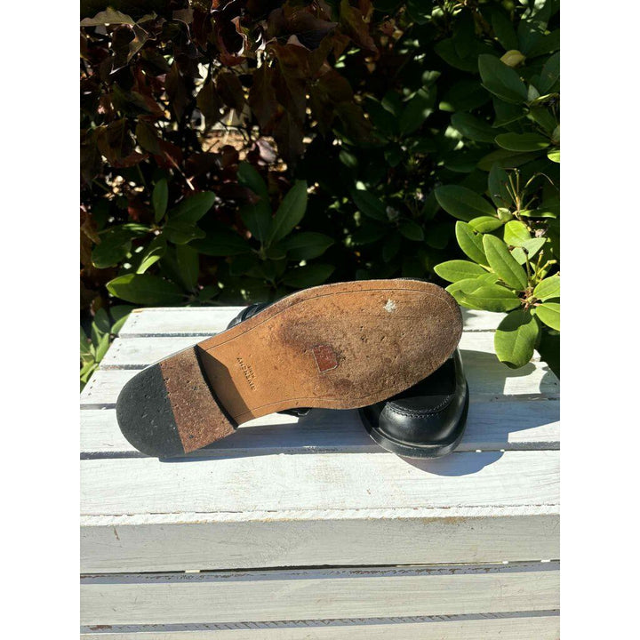 Givency Leather Chain-Link Accents Mules - Size 40