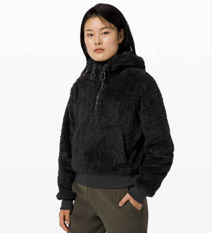 Lululemon Oh So Sherpa Half Zip in Black - Size XS/S