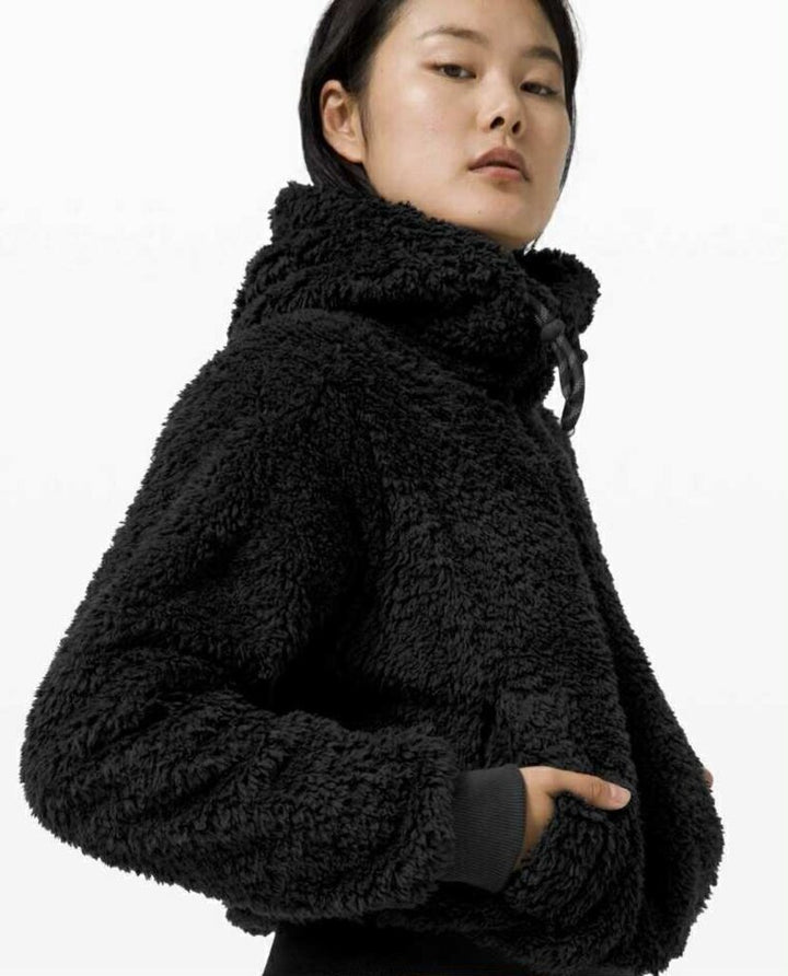 Lululemon Oh So Sherpa Half Zip in Black - Size XS/S