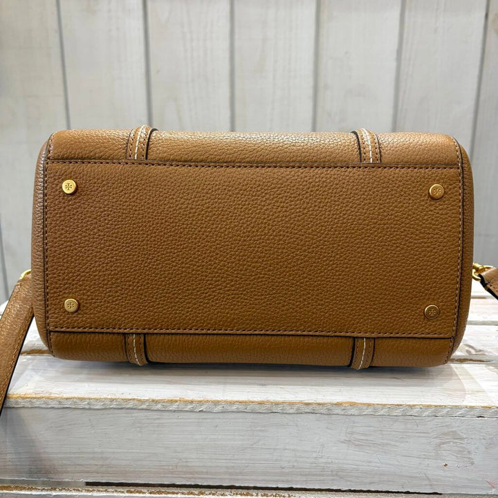 Tory Burch Thea Pebble Leather Small Satchel