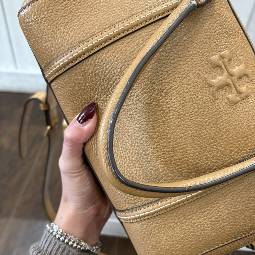 Tory Burch Thea Pebble Leather Small Satchel