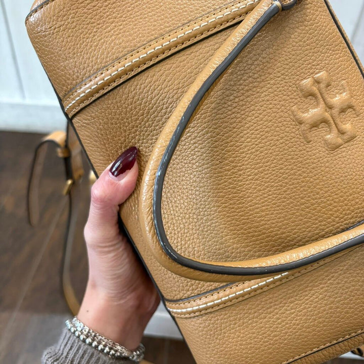 Tory Burch Thea Pebble Leather Small Satchel