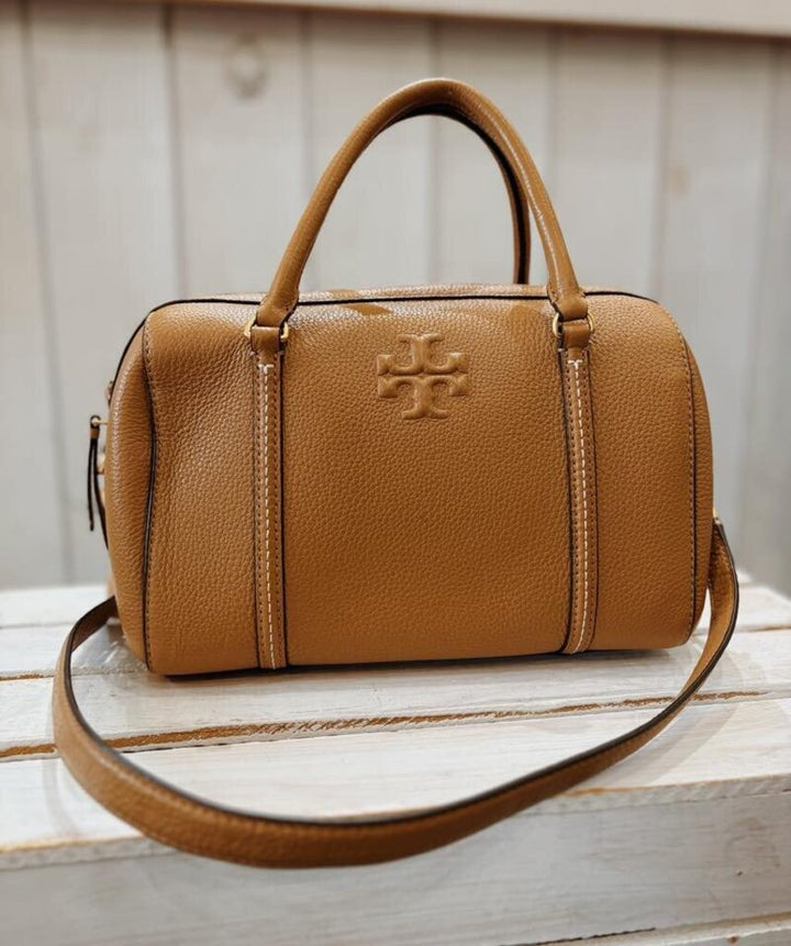 Tory Burch Thea Pebble Leather Small Satchel
